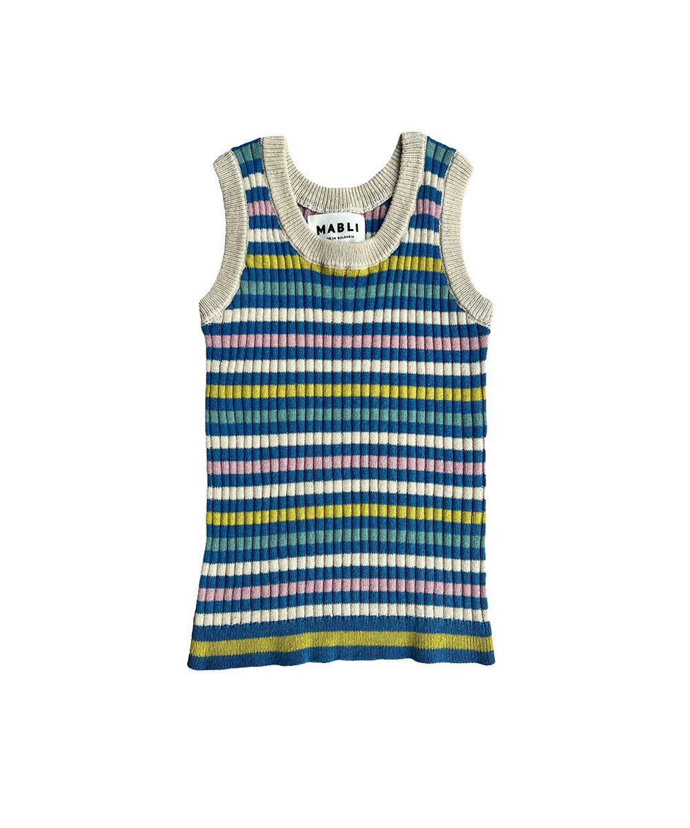 Aeron Tank Cobalt Stripe - Baby