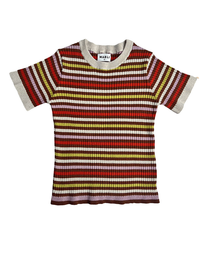 Aeron Tee Maple Stripe