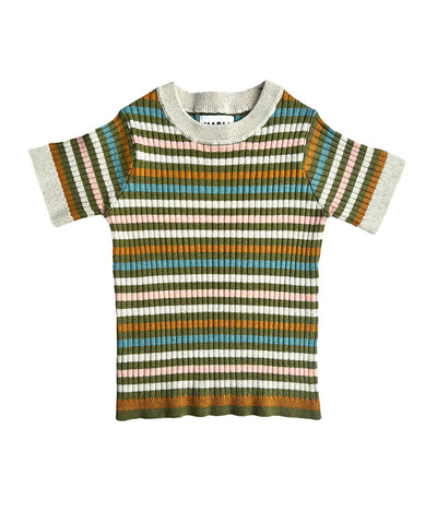Aeron Tee Olive Stripe - Baby