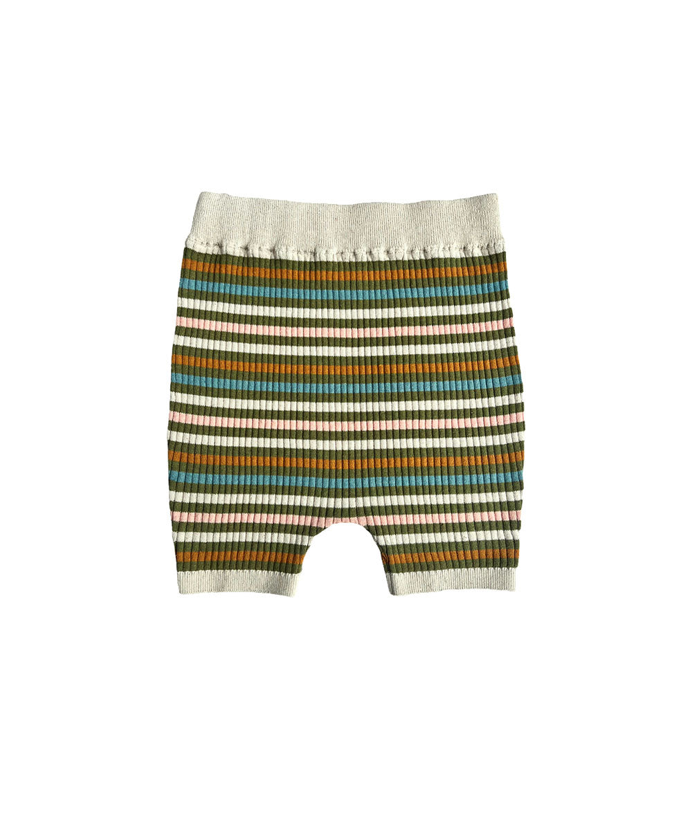 Aeron Shorts Olive Stripe - Baby