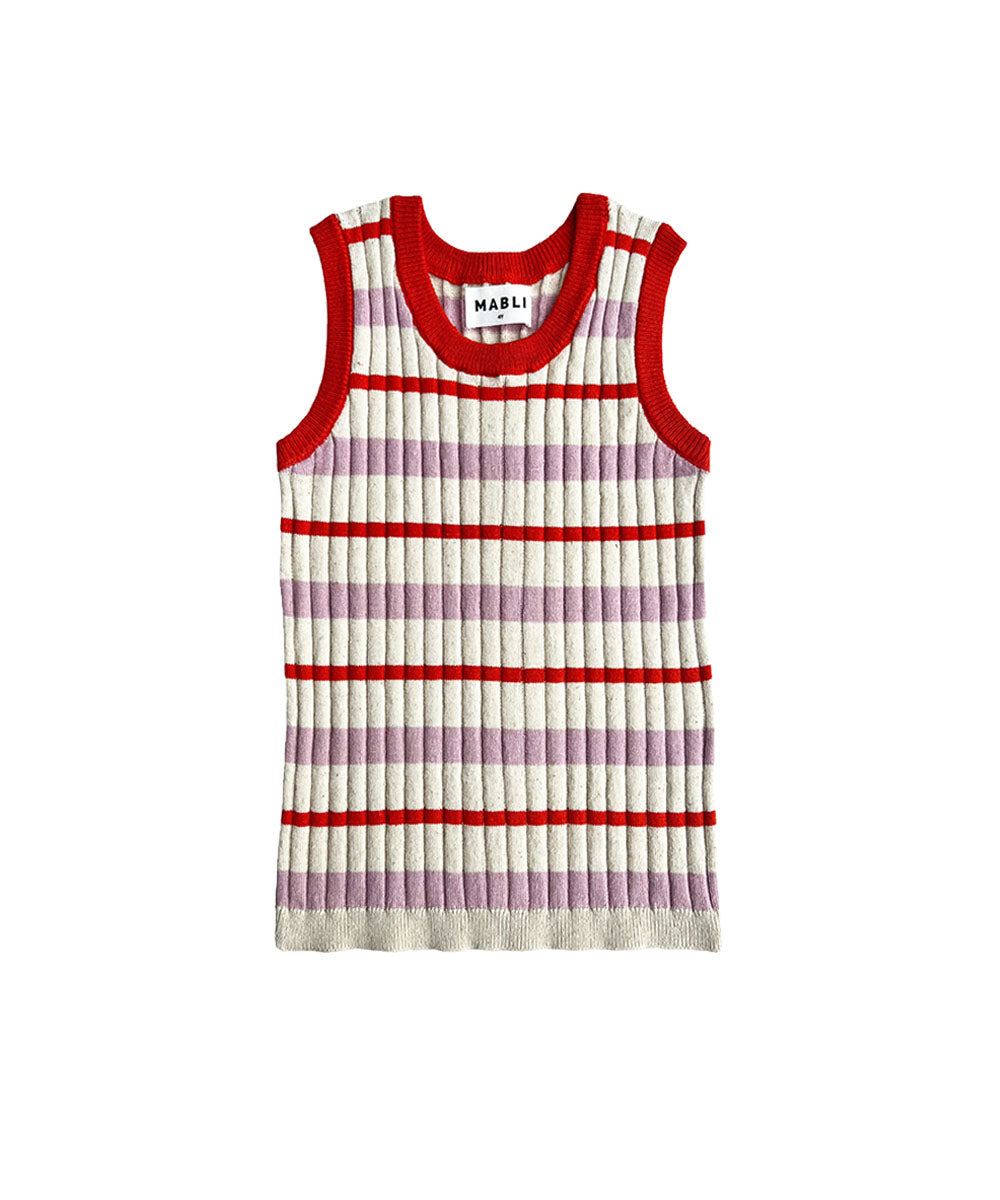 Tenby Tank Orchid Stripe - Baby