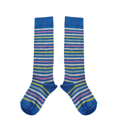 Aeron Knee High Socks Cobalt Stripe - Child