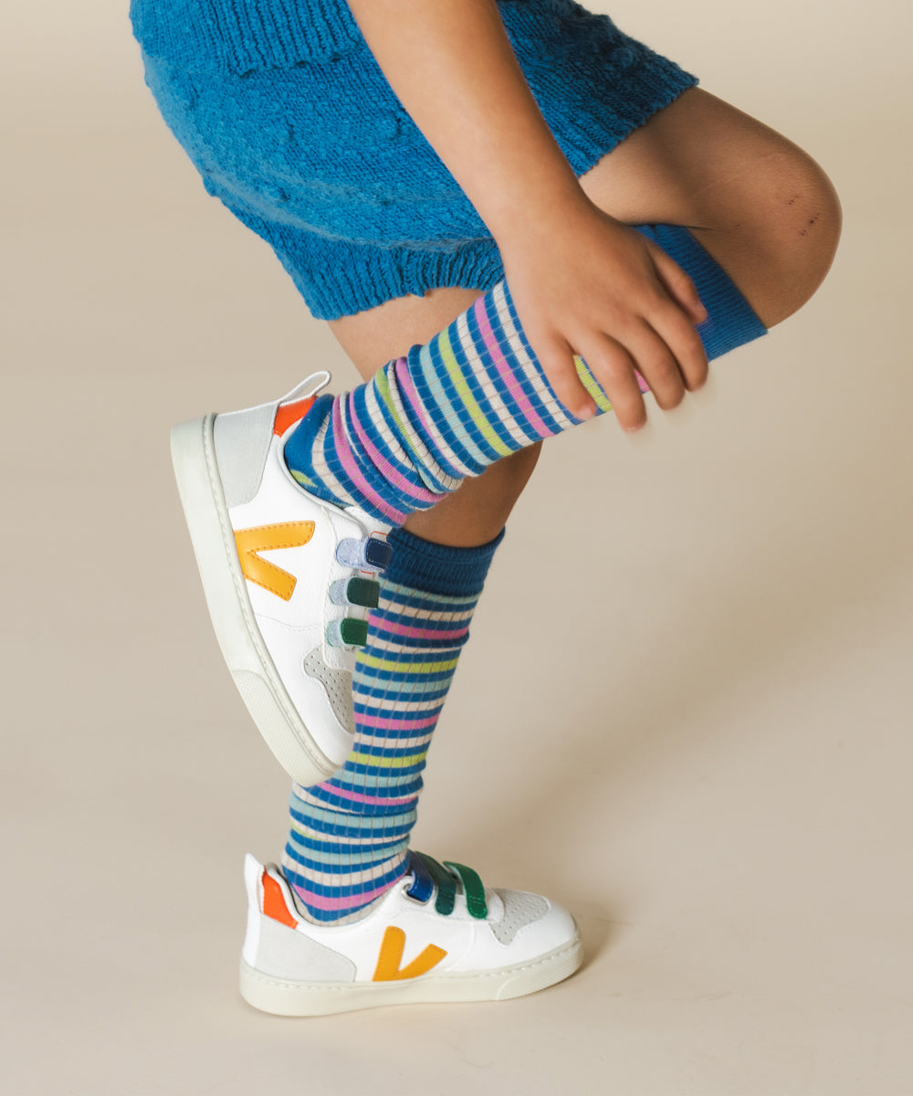 Aeron Knee High Socks Cobalt Stripe - Child