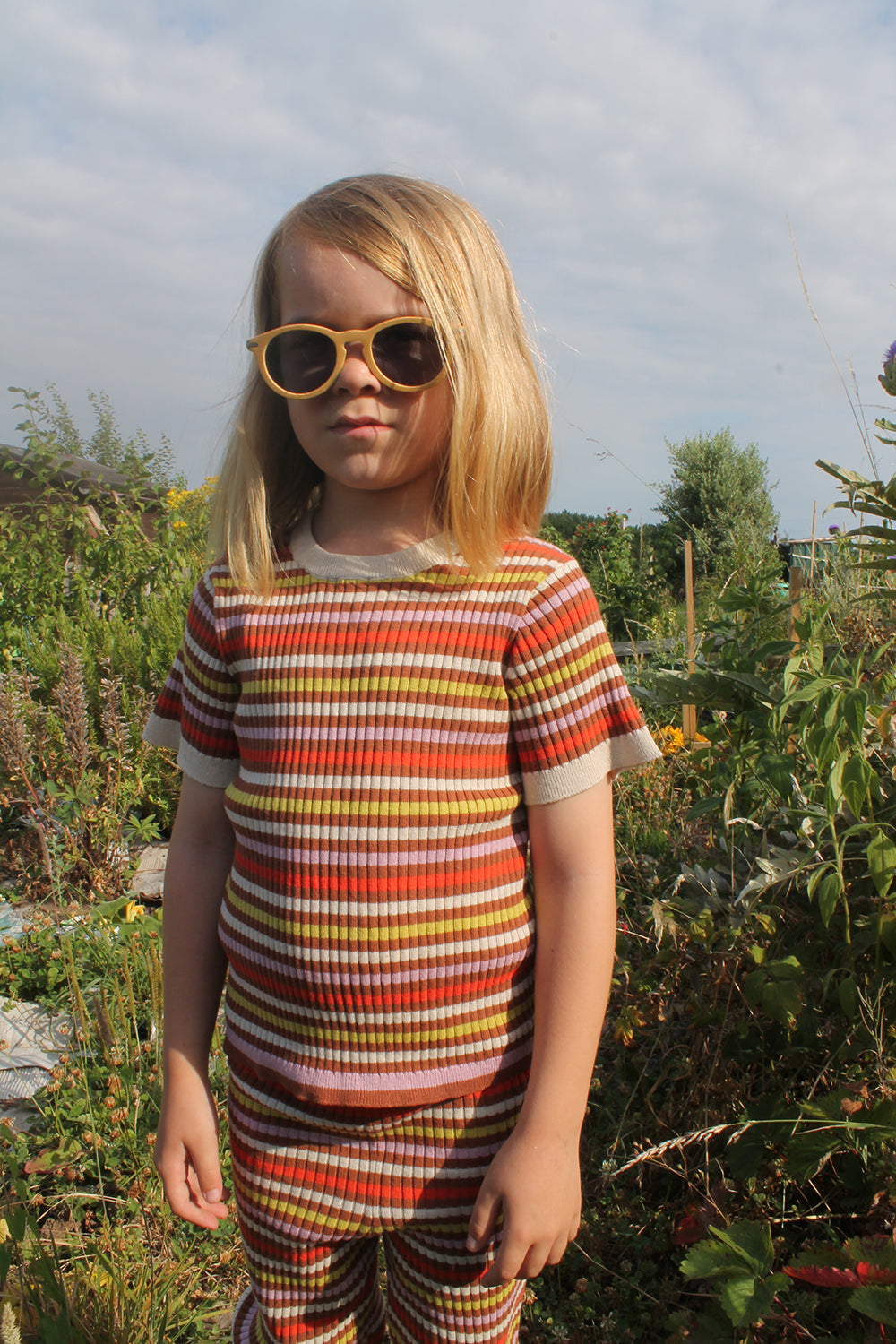 Aeron Tee Maple Stripe