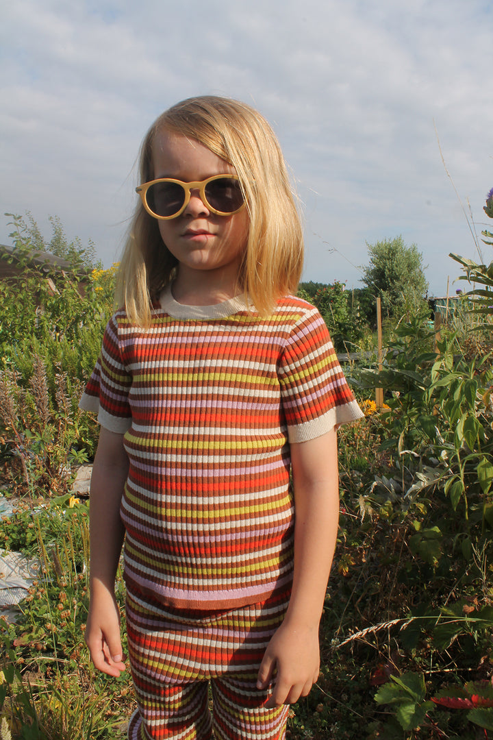 Aeron Tee Maple Stripe