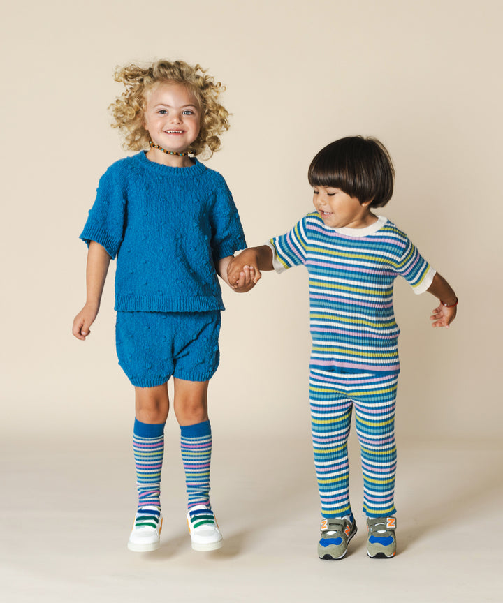 Aeron Tee Cobalt Stripe