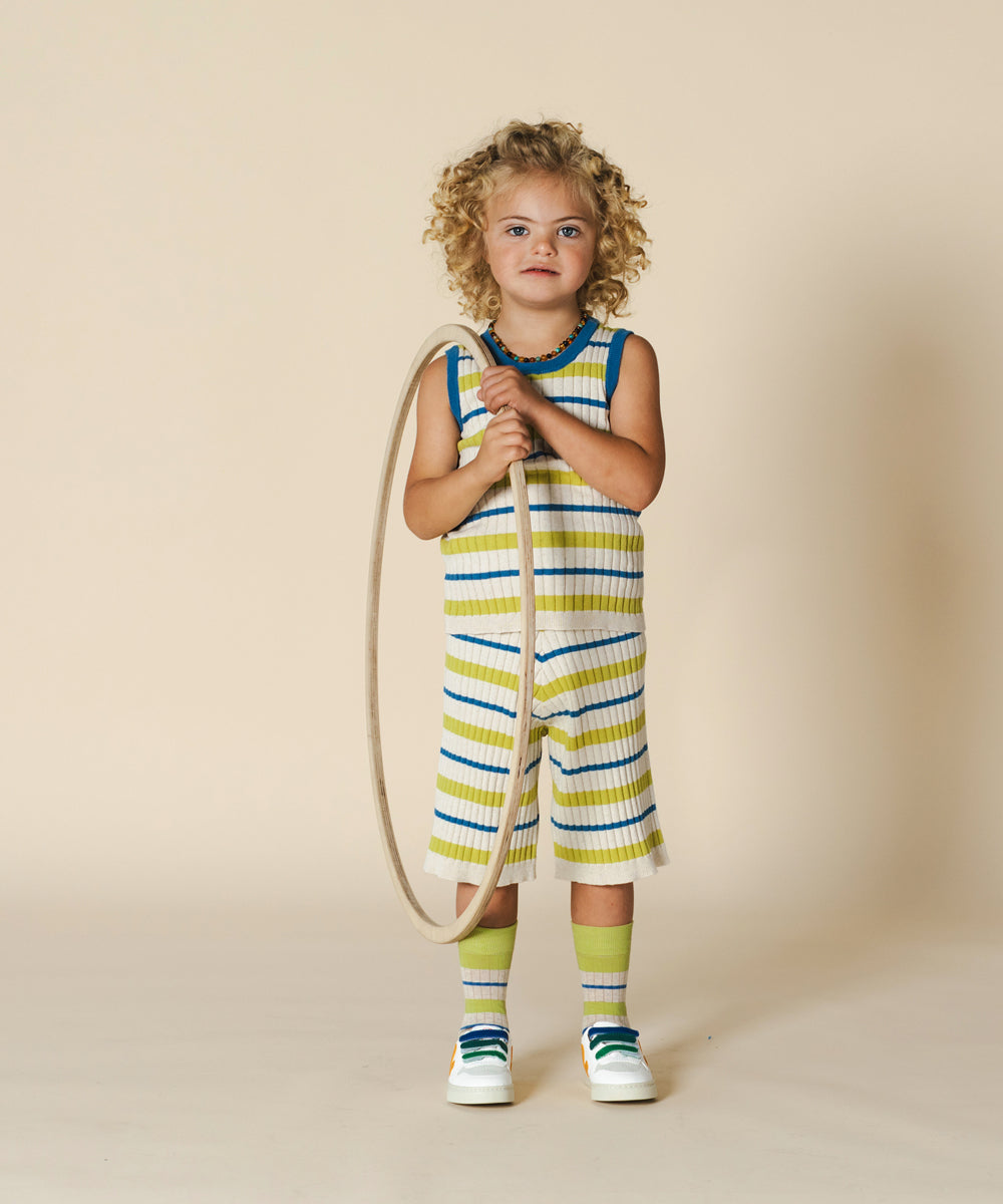 Tenby Short Socks Apple Stripe - Child