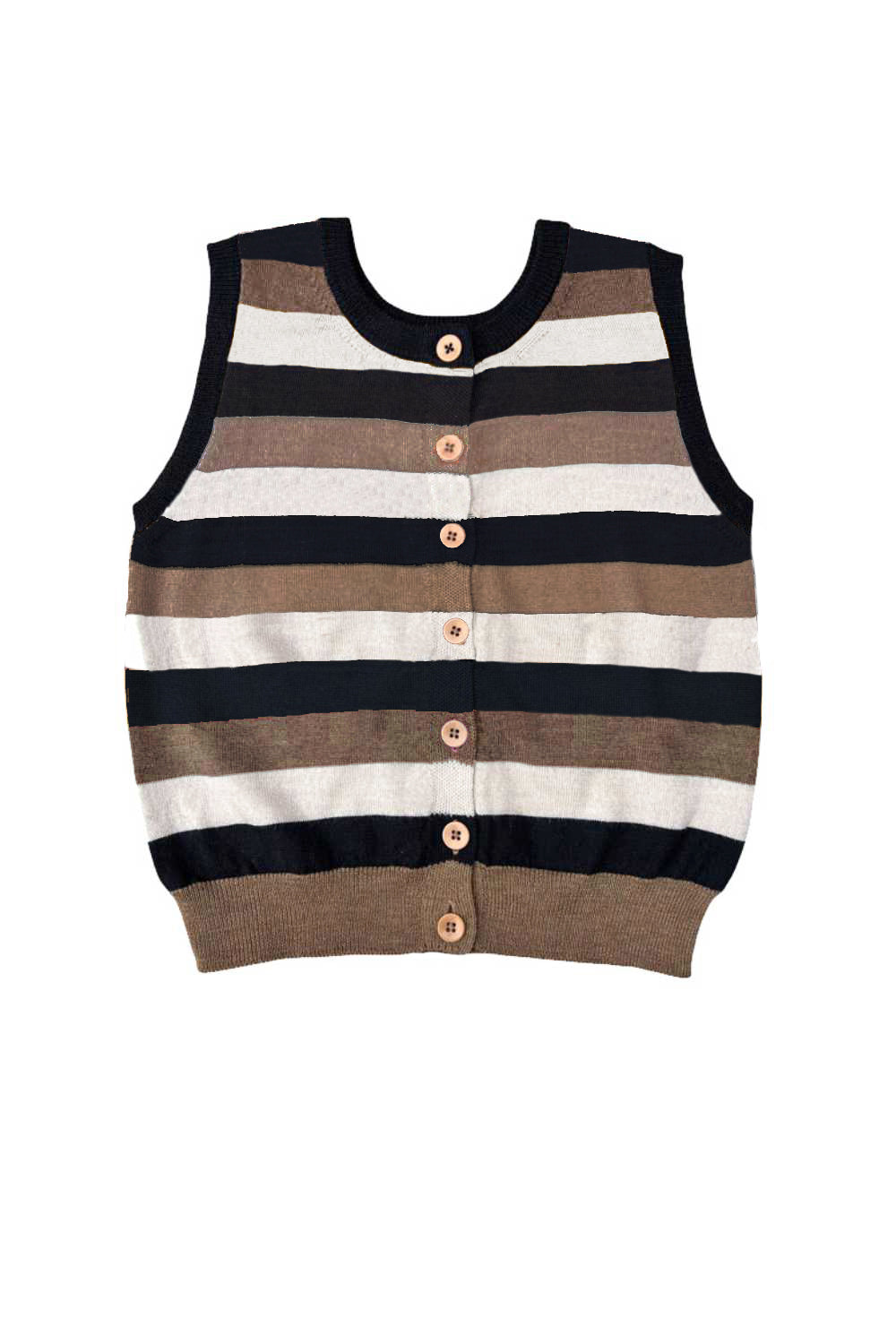 Enfys Reversible Vest - Ink Stripe - Baby