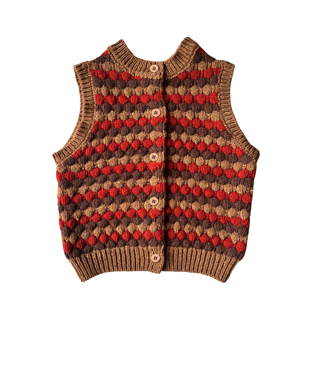 Bubble Vest - Toffee